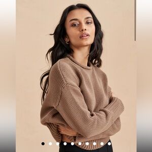 NWT! La Ligne Solid Marina Sweater in Tan